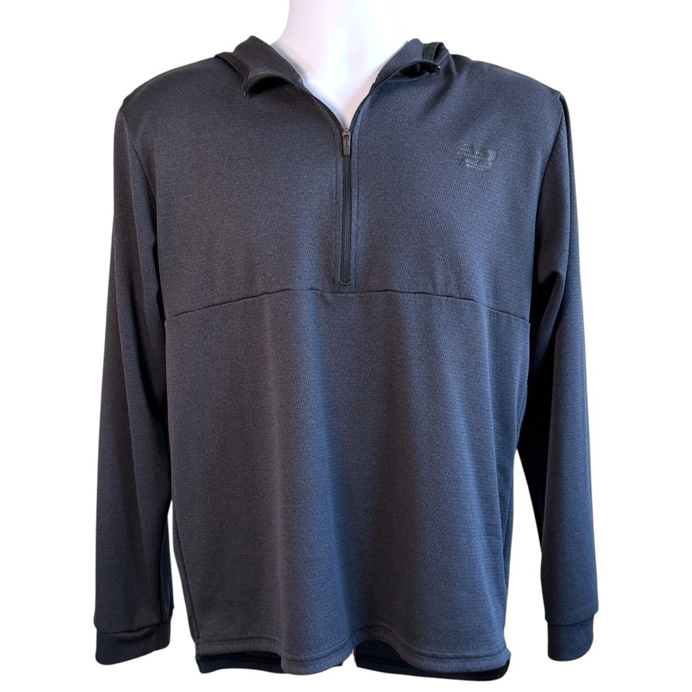 New Balance Mens Tenacity Hooded 1/4 Zip Sz M NB Dry Stretch Knit‎ Training